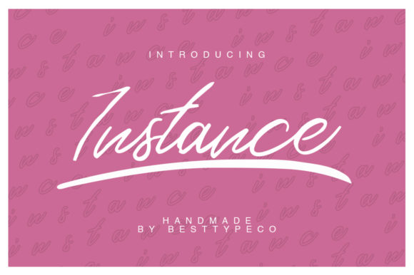 Instance Brushed Handwritten Font for Elegant Designs
