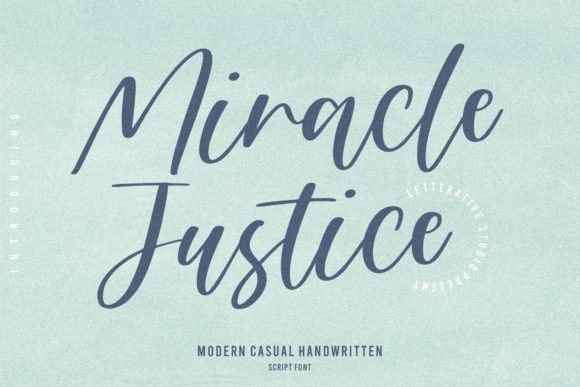 Miracle Justice: The Handwritten Font for Modern Editorial Design