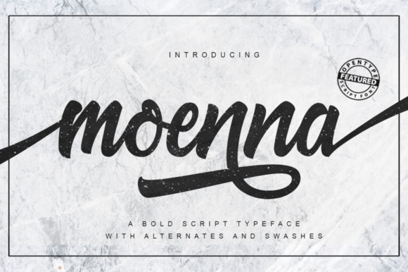 Moenna Font Review: A Script Handwritten Typeface for Elegant Branding